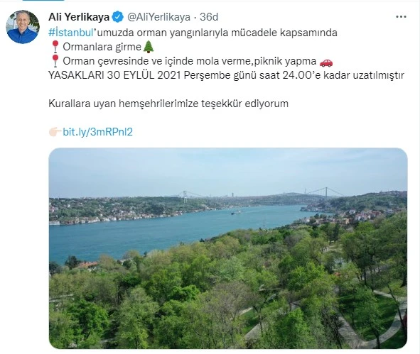 Son dakika! İstanbul'da ormanlara giriş yasağı uzatıldı